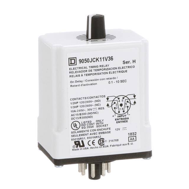 9050JCK11V36 TIMING RELAY, TYPE JCK, PLUG IN,