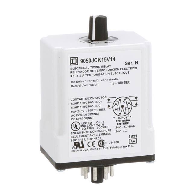 9050JCK15V14 TIMING RELAY, TYPE JCK, PLUG IN,