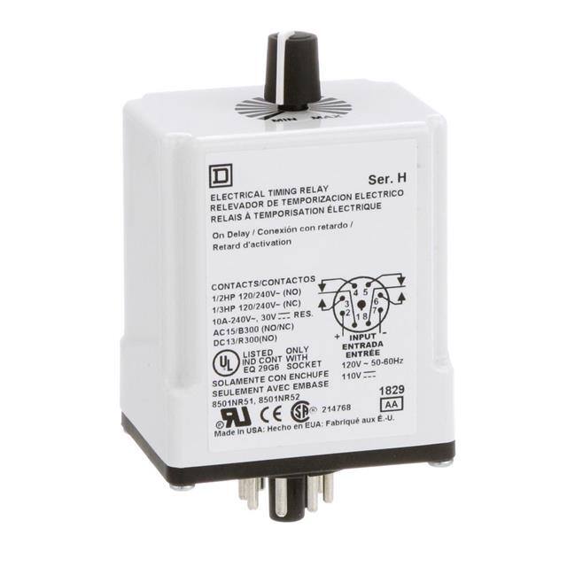 9050JCK18V20 TIMING RELAY, TYPE JCK, PLUG IN,