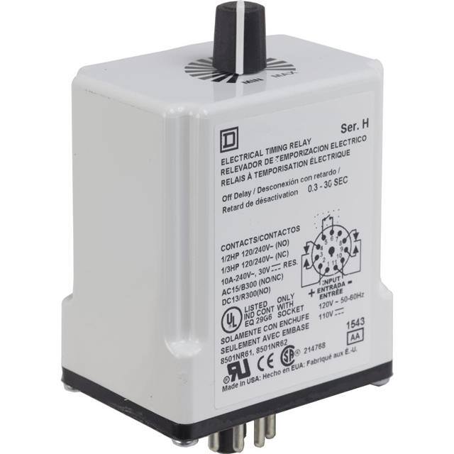 9050JCK24V20 TIMING RELAY, TYPE JCK, PLUG IN,