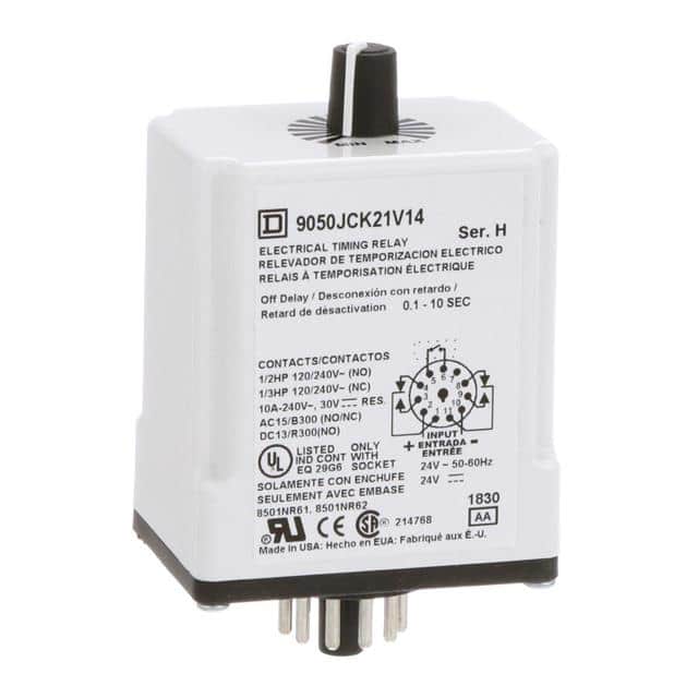 9050JCK21V14 TIMING RELAY, TYPE JCK, PLUG IN,