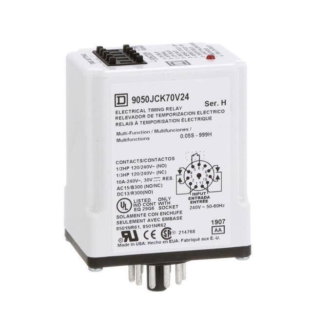 9050JCK70V24 TIMING RELAY, TYPE JCK, PLUG IN,