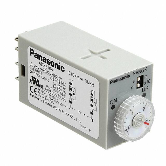 S1DXM-A2C30M-DC12V RELAY TIME DELAY 30MIN 7A 250V