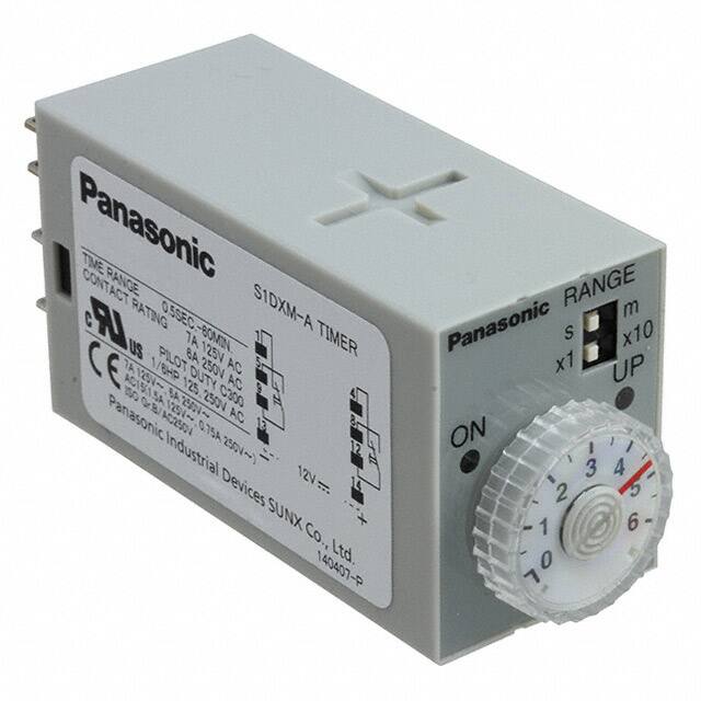 S1DXM-A2C60M-DC12V RELAY TIME DELAY 60MIN 7A 250V