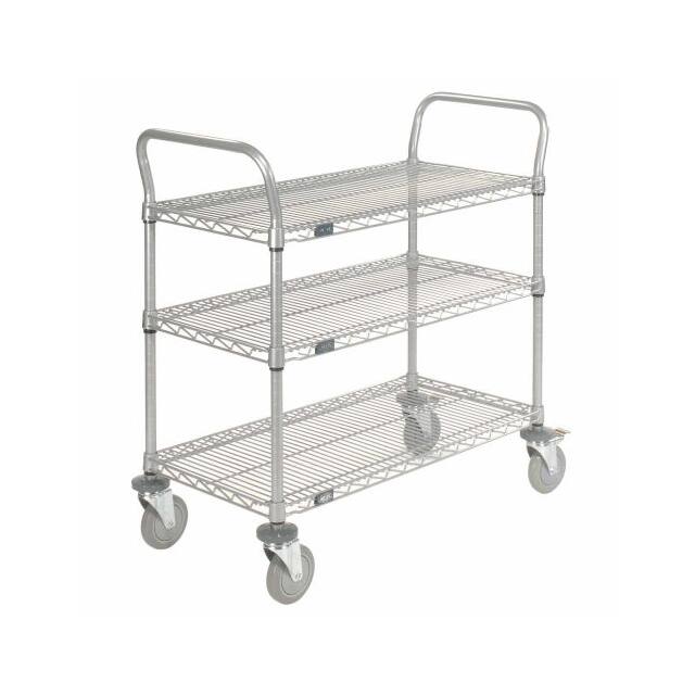 168211B WIRE SHELF UTILITY CART 36X24X38