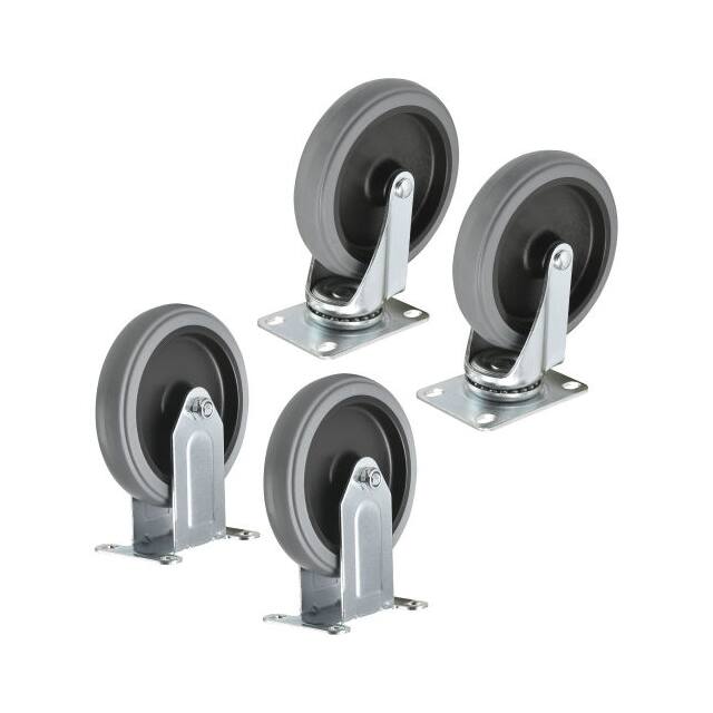 RP1002 5" RUBBER CASTER KIT FOR PLASTIC