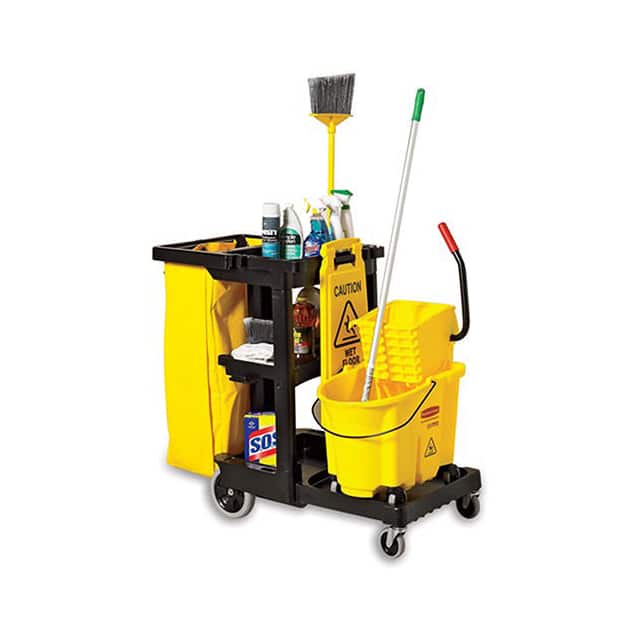 FG617388BLA JANITOR CART, 46X21-3/4X38-3/8"
