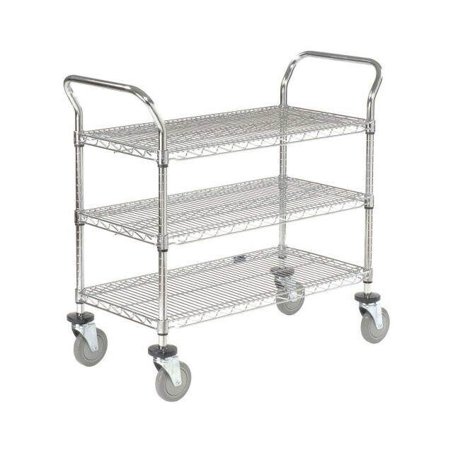 188730 WIRE UTILITY CART, 3 SHELVES, 80