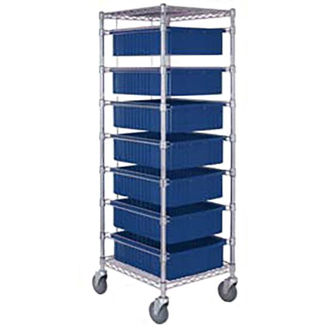 269030 7 LEVEL WIRE CART, 21"L X 24"W X