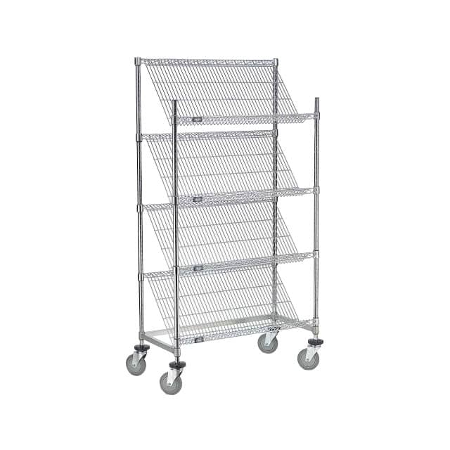 504106 SLANT WIRE SHELVING TRUCK, 4 SHE