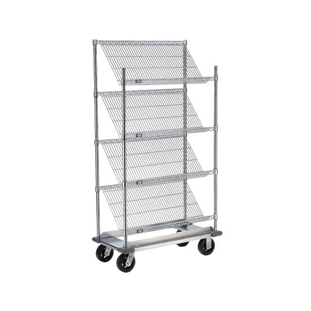 504110 SLANT WIRE SHELVING TRUCK, 4 SHE