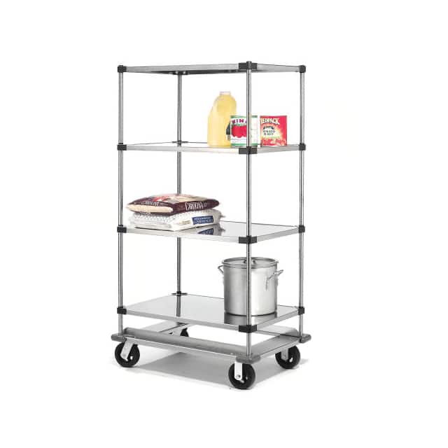 242010 STAINLESS STEEL SHELF TRUCK W/DO