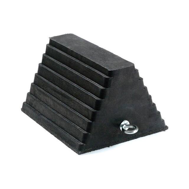129100 WHEEL & TIRE CHOCK, RUBBER, 10"L
