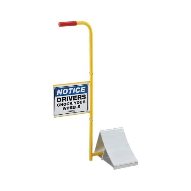 988990 WHEEL CHOCK W/SAFETY SIGN & HAND
