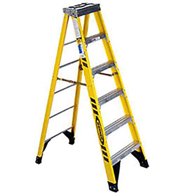 7306 6' FIBERGLASS STEP LADDER W/ ALU