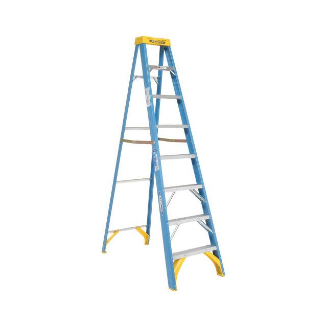 6008 8' FIBERGLASS STEP LADDER W/ PLA