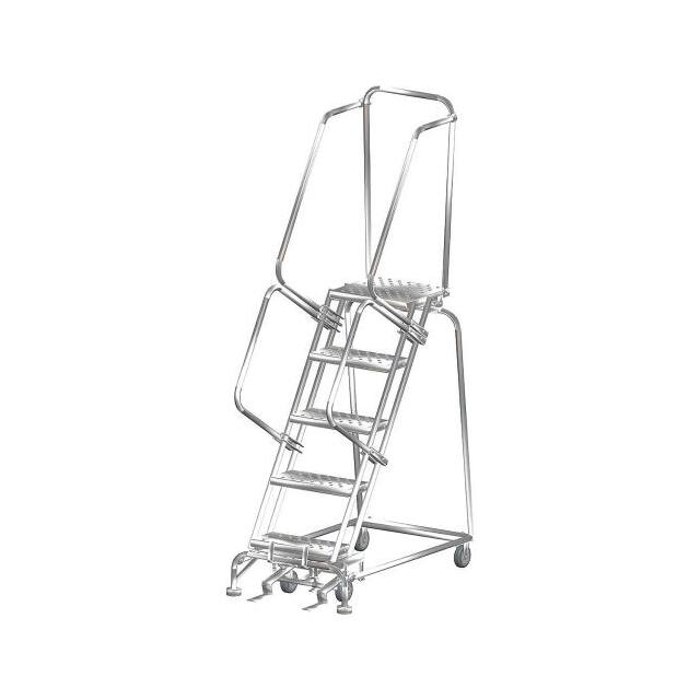 SS052414P 5 STEP 16"WX46"D STAINLESS STEEL