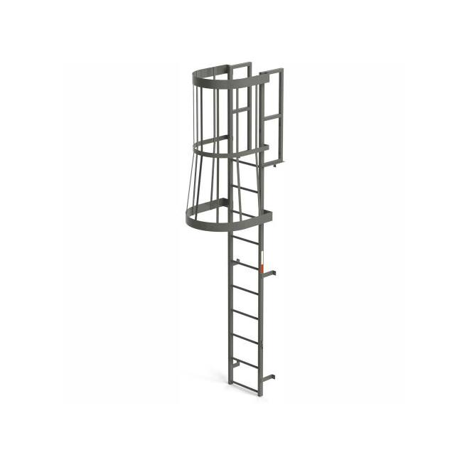 FC10 EGA STEEL FIXED CAGE LADDER, 10