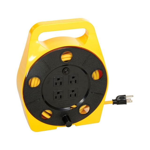 B790396 BAYCO QUAD PLUG CORD REEL, 16/3