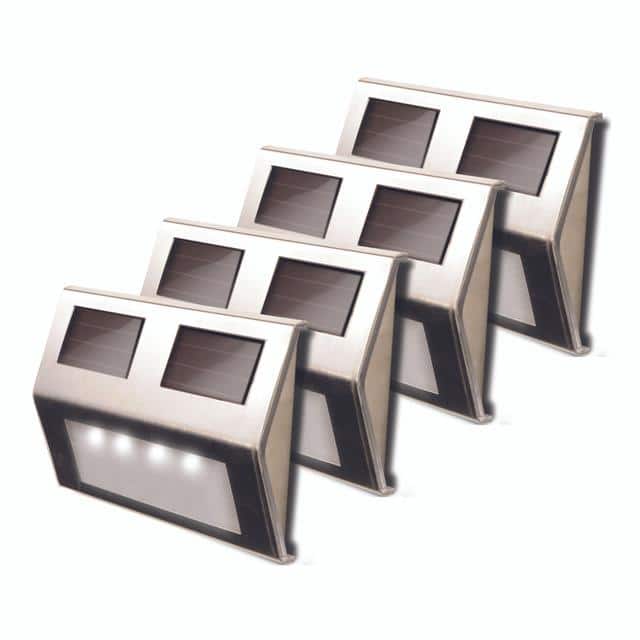47334-BZ 4 Solar Deck Lights - Bronze