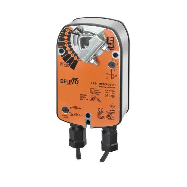 LF24-MFT-S-20 US DAMPER ACTUATOR,35 IN-LB,SPRING