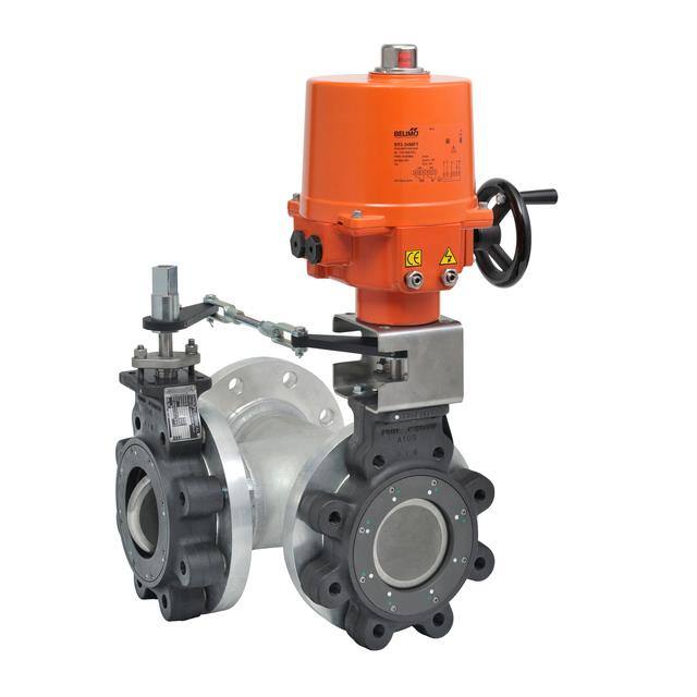 F7400HD+SY8-110 BUTTERFLY VALVE,16",3 WAY,W/ NON