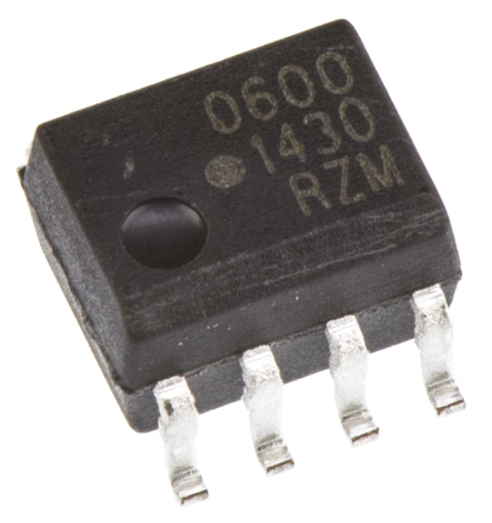HCPL-0600-000E The Agilent Technologies HCPL-0600-000E is a digital optocoupler with a 10MBd data rate and 3.75kVrms isolation voltage. It is housed in a through-hole SOIC package.