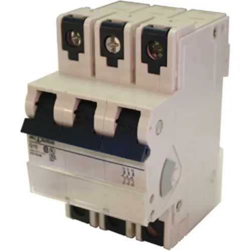 3G125UM The Altech Corporation 3G125UM is a 3-pole thermal magnetic circuit breaker rated for 12.5A and 480V. It features DIN rail mounting.