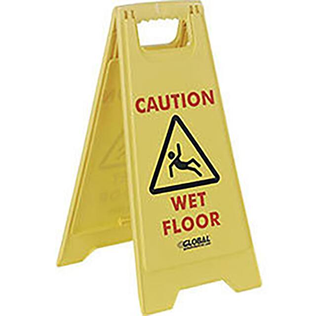 338## FLOOR SIGN 2 SIDED, CAUTION WET