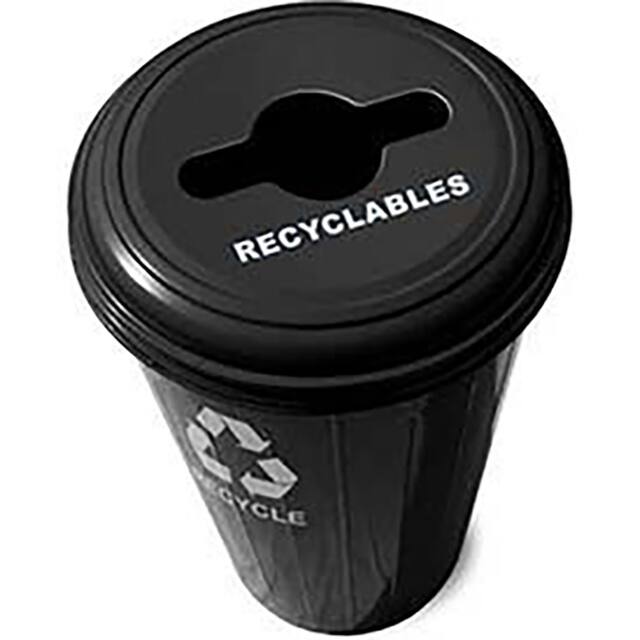 10/1CTBK ROUND RECYCLING CONTAINER W/COMB