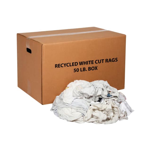 R020-W48-PU-50 50 LB. BOX RECYCLED CUT RAGS, MI