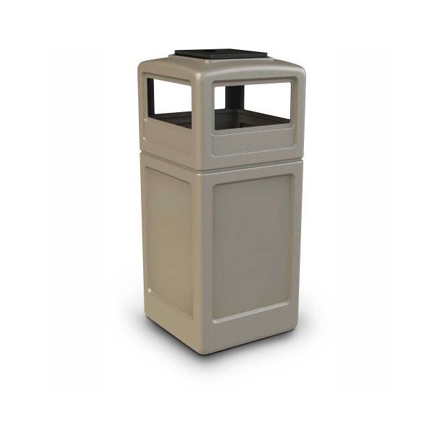 73300299 SQUARE TRASH CONTAINER W/ASHTRAY