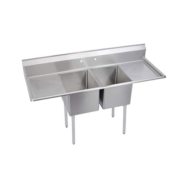 E2C16X20-2-18X NSF SINK, 2-COMPARTMENT W/16"L X