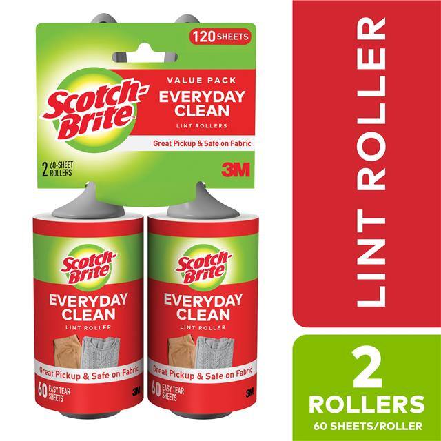 836RS-60TPP SCOTCH-BRITE TWIN PACK LINT ROLL