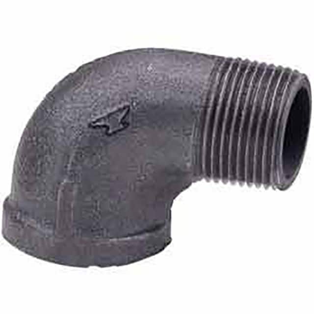 810017012 1-1/2" BLACK MALLEABLE STREET 90