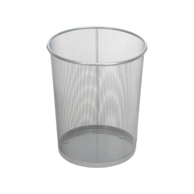 FGWMB20SLV STEEL WIRE MESH WASTEBASKET, 5 G