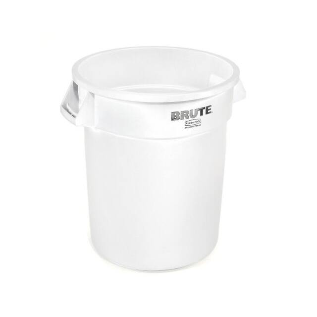 FG261000WHT BRUTE TRASH CONTAINER, 10 GAL.