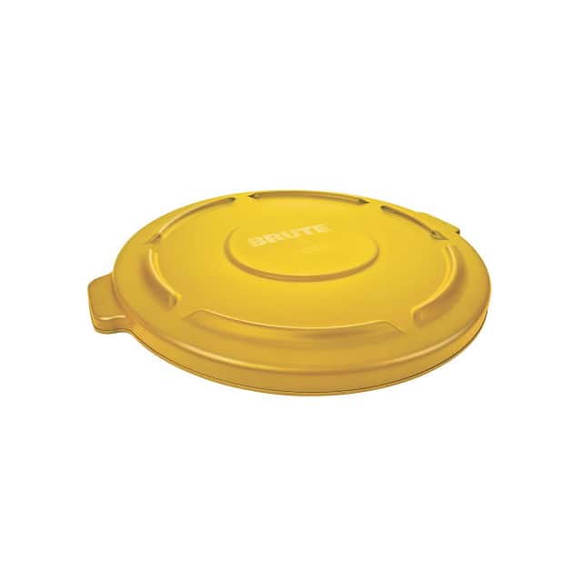 FG264560YEL FLAT LID FOR 44 GAL. ROUND TRASH