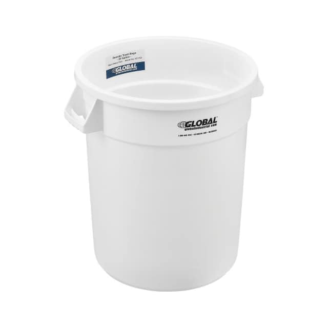 240458WH 20 GAL. PLASTIC TRASH CONTAINER,