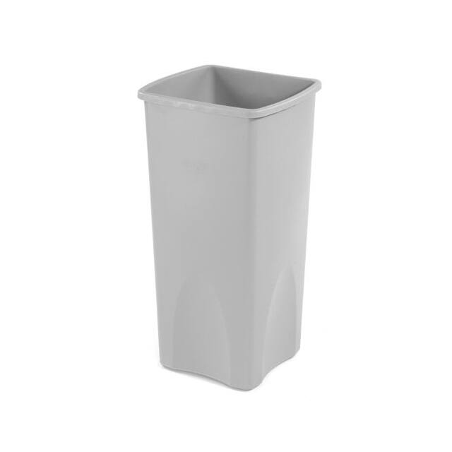 FG356988GRAY SQUARE WASTE RECEPTACLE, 23 GAL