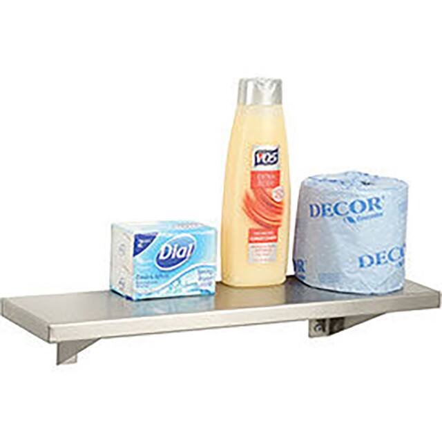 B295x18 BOBRICK STEEL SHELF, 18"W X 5"D