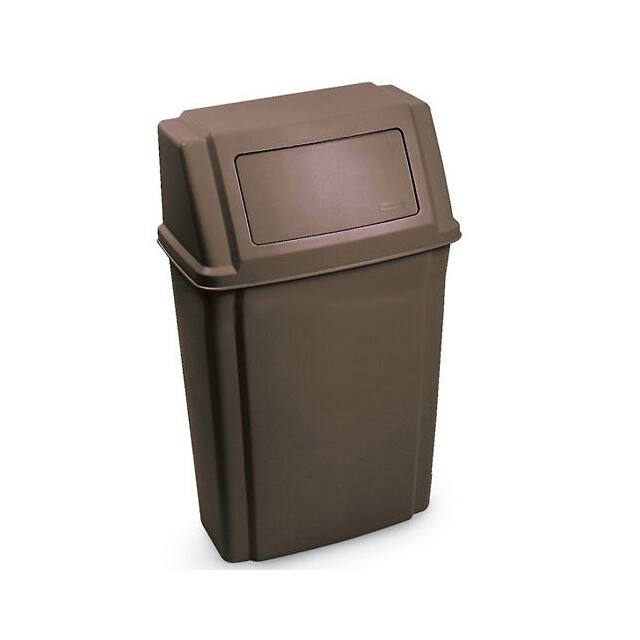 498570BN WALL MOUNT TRASH CAN W/SWING LID