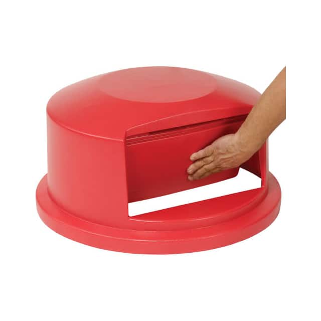 FG264788RED DOME LID FOR 44 GAL. ROUND TRASH