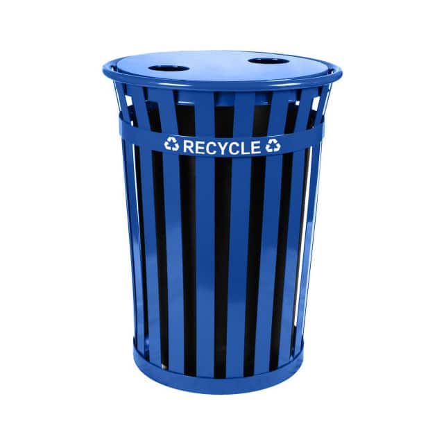 M3601-FTL2H-BL RECYCLING FLAT TOP LID W/2 HOLE