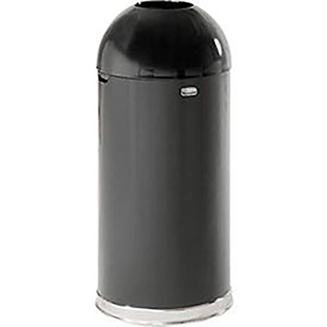 FGR1536EOTGLBK 15" DIA ROUND OPEN TOP TRASH CAN