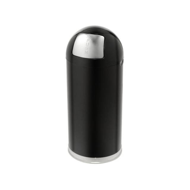 228863BK ROUND TOP WASTE RECEPTACLE W/GAL