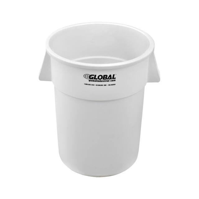 XDW-55WH 55 GALLON GARBAGE CAN, WHITE