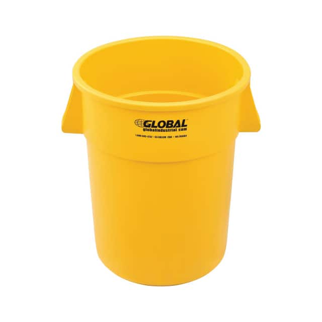 XDW-55YL 55 GALLON GARBAGE CAN, YELLOW