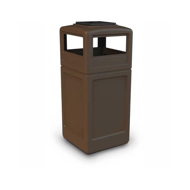 261730BN SQUARE TRASH CONTAINER W/ASHTRAY