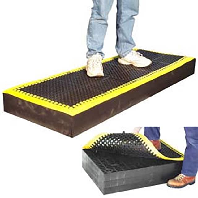 535357 ANTI FATIGUE MAT, W/YELLOW BORDE
